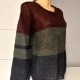 Sweter Saint Tropez r.XS 34 cieniutki delikatny ciepły bordo szary grafit pasy