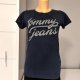 Tommy Jeans granatowy T-shirt, 60% bawełna, M z napisem, logowany