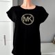 Michael Kors M 38, czarny T-shirt z nabitymi a’la ćwiekami