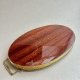 Vintage Mid Century ❤ Italian Oval Serving Tray Inlaid Wood Floral Brass Trim ❤ Taca w intarsji