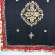 duży hinduski szal dupatta haft 216 x 90 cm