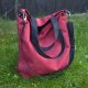 Torba hobo XXL - bordo, czerń