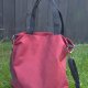 Torba hobo XXL - bordo, czerń