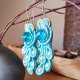 PAWIE - KOLCZYKI SOUTACHE OD PROJEKTANTKI - NOWE