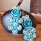 PAWIE - KOLCZYKI SOUTACHE OD PROJEKTANTKI - NOWE