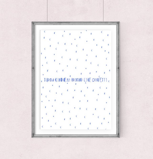 PLAKAT–throw kindness around like confetti....A3