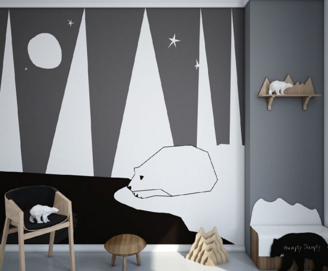 TAPETA DLA DZIECI MURAL POLAR BEAR