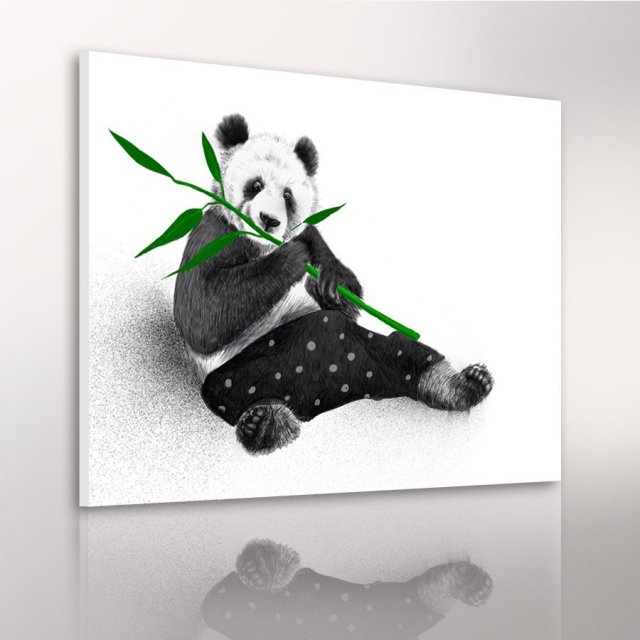 OBRAZ NA PŁÓTNIE 100x80cm PANDA 02-156