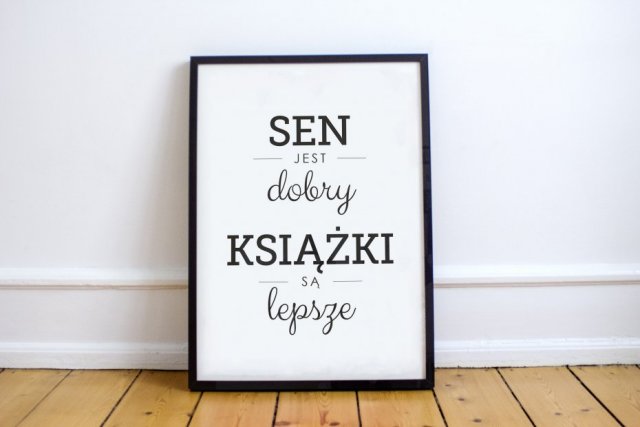 A4 Plakat książkowy - 08 Sen jest dobry