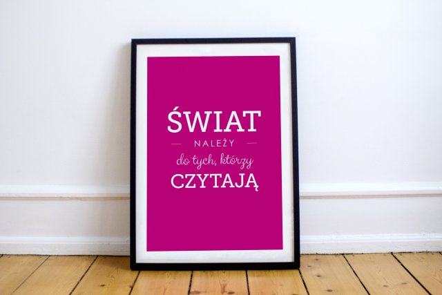 A4 Plakat książkowy - 06 Świat PINK