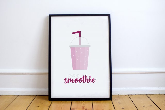 A4 Plakat MNIAM - smoothie malinowe