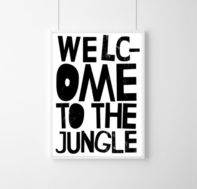 PLAKAT - WELCOME TO THE JUNGLE - A3