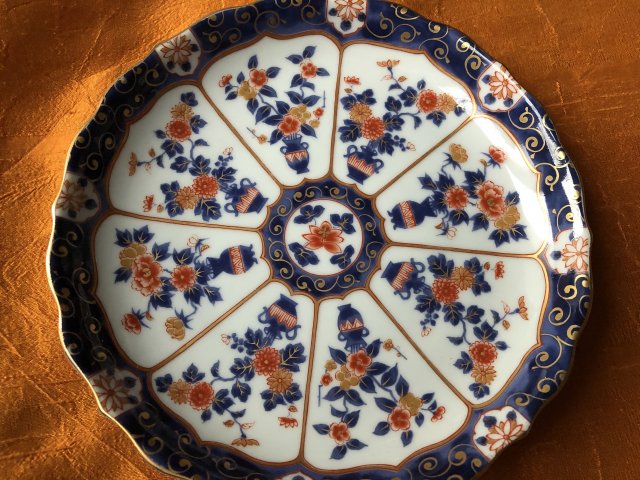 imari porcelain sygnowany japoński talerz - patera cudo sztuki orientu