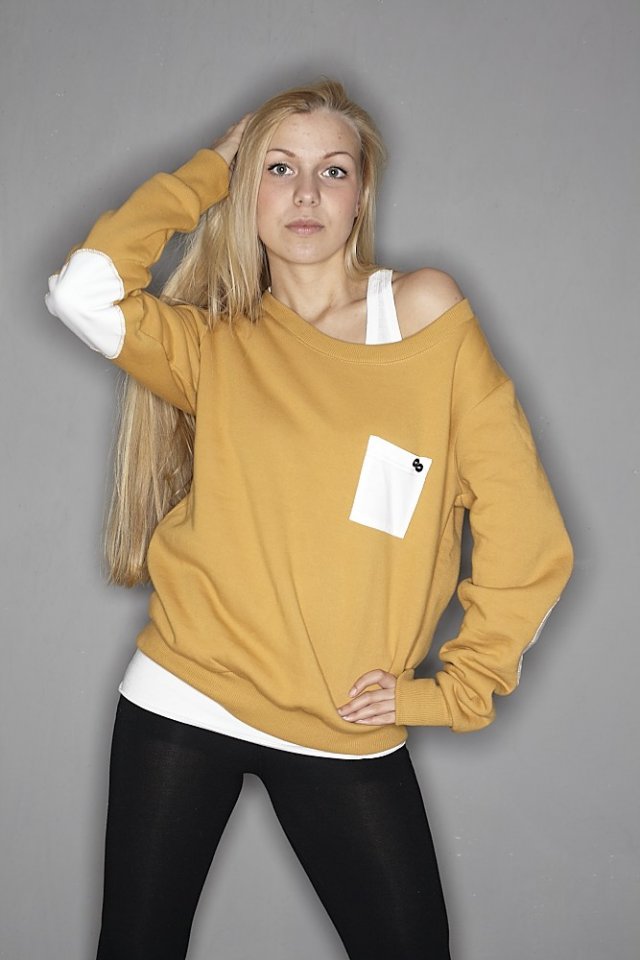 BLUZA ONE POCKET UNISEX kolory łaty lub bez musztarda