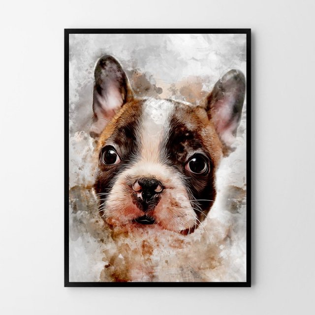 Plakat buldog pies 30x40 cm