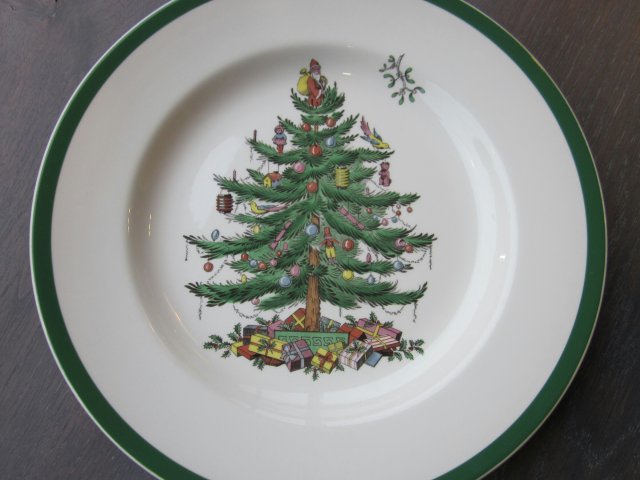 Spode christmas tree s 3324  kultowa świąteczna seria duży porcelanowy talerz półmisek 27,5 cm