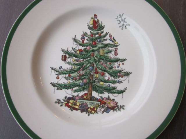 Spode christmas tree s 3324 - talerz 19,5 cm kultowe zdobienie szlachetna porcelana