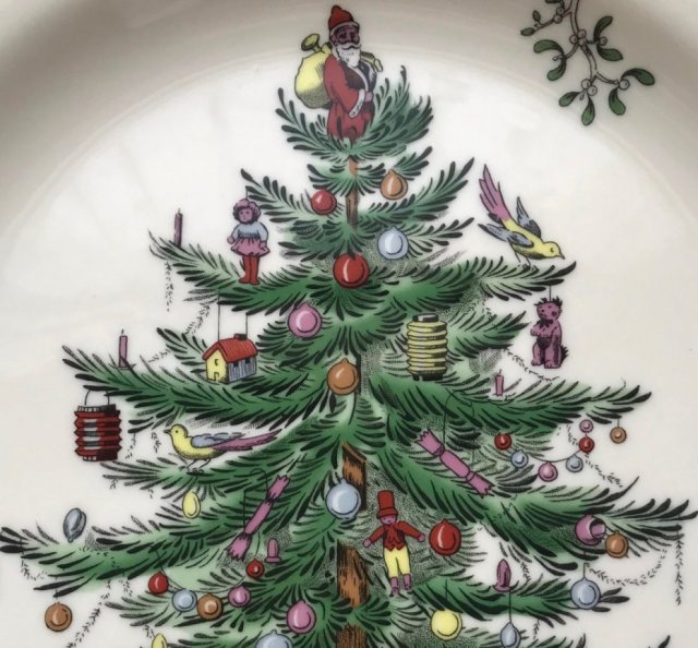 SPODE ❤ Christmas Tree - Talerz - Markowa i poszukiwana porcelana - NOWY!