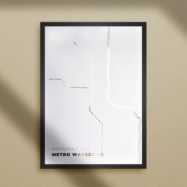 METRO W WARSZAWIE - ROSE GOLD PLAKAT (30x40cm)