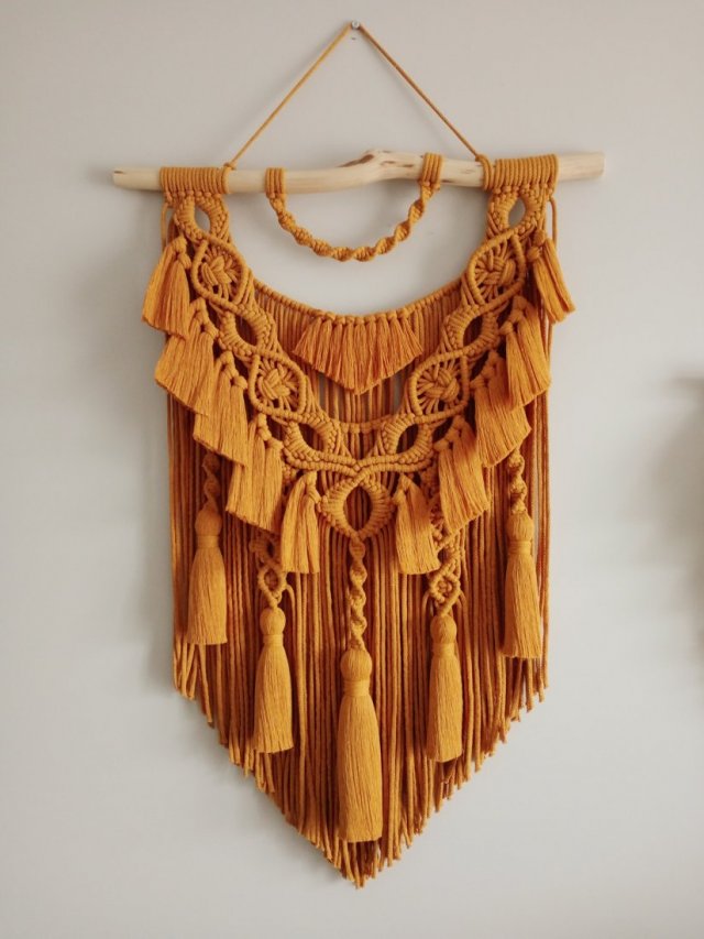 Makrama PAWIE PIÓRO MIDI - w stylu boho