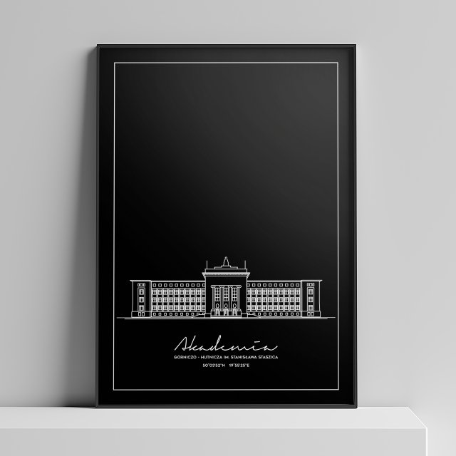 Plakat Architektura - Akademia Górniczo - Hutnicza Kraków 50x70 cm