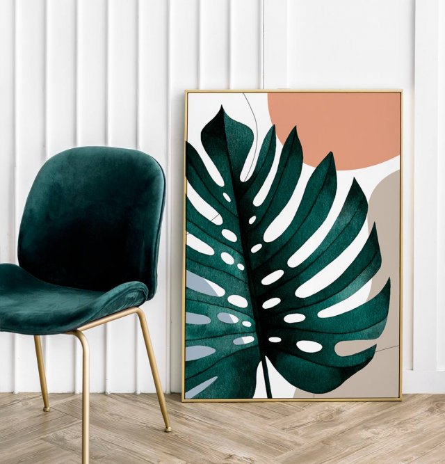 Plakat Boho Monstera 50x70cm B2