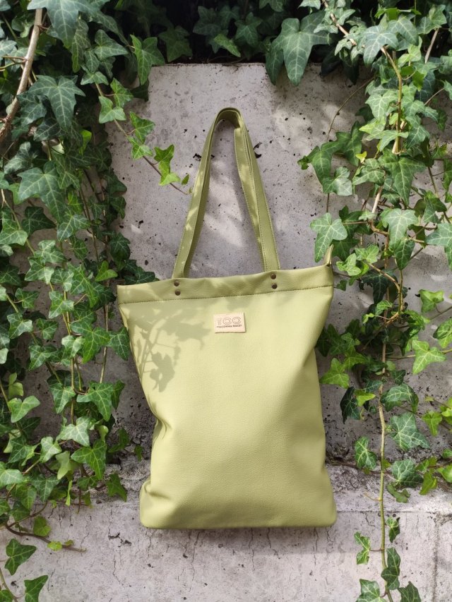 torba A4 + z ekoskóry, oliwkowa
