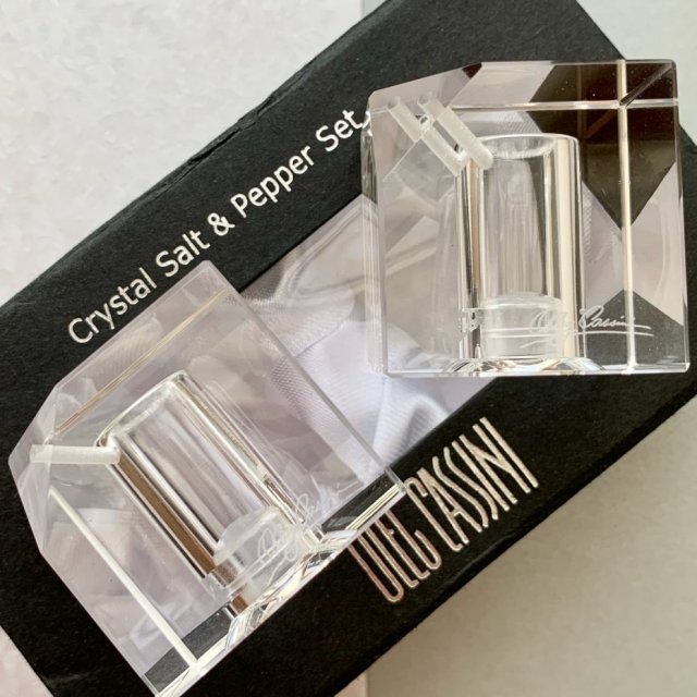 Luksusowy komplet - Oleg Cassini ❤ Od projektanta ❤ Crystal Salt & Pepper Set