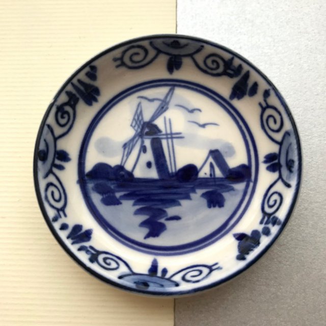 Delft Blue color ❀ڿڰۣ❀ Ręcznie malowany - Talerzyk