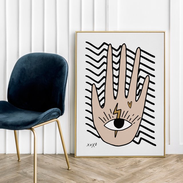 Ilustracja plakat Hand 50x70 cm B2