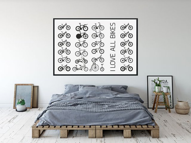 plakat. I love all bikes, format A3