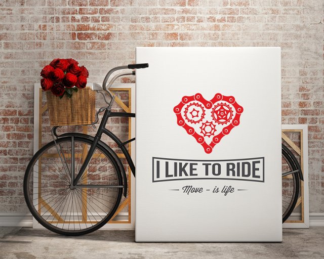 plakat. I like to ride, format A3