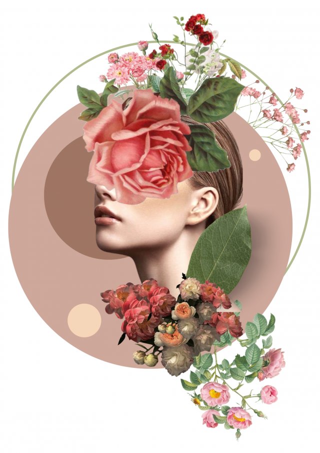 Kolażowy plakat 'Rose'