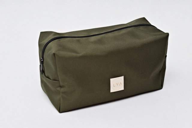 Kosmetyczka wodoodporna, duża męska kosmetyczka podróżna, saszetka etui organizer khaki