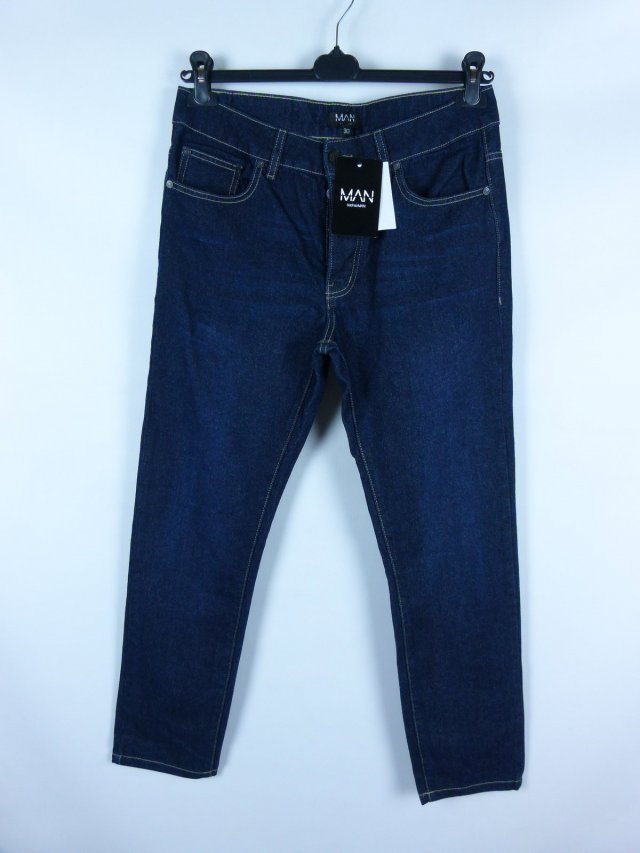 Boohoo Man granatowe spodnie jeans / 30R z metką