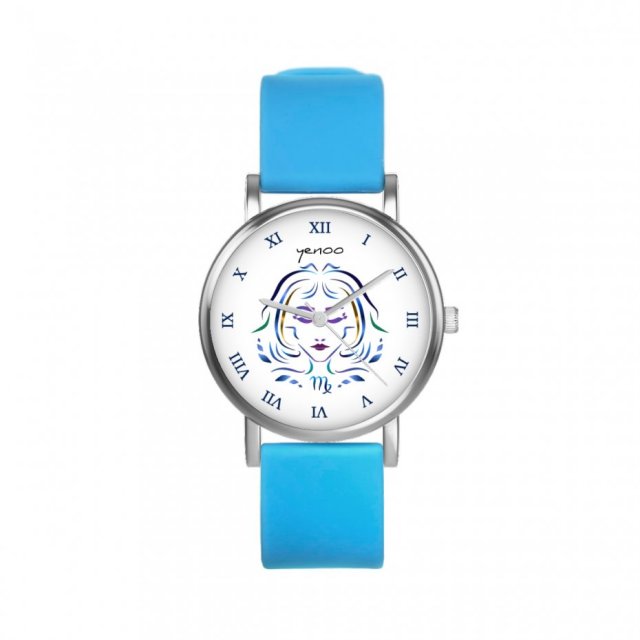 Zegarek mały - Panna - silikonowy, niebieski