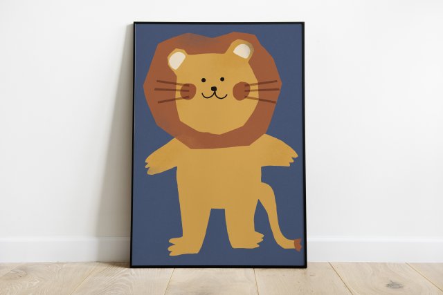 Plakat Plakat 42 x 59,4 cm Baby lion