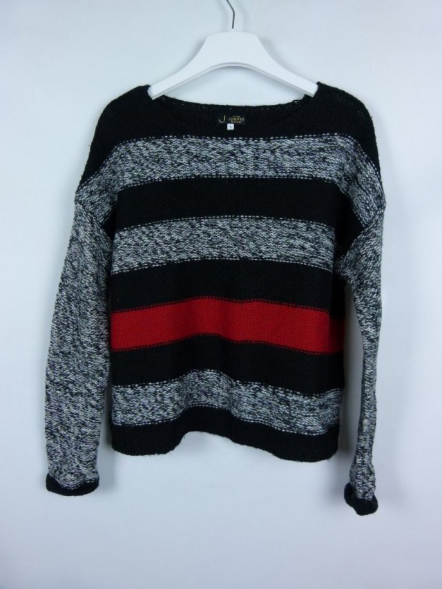 Jumper - New Look luźny sweter w pasy akryl / M