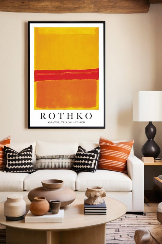 Nowoczesne plakaty abstrakcja Mark Rothko Yellow Orange Red - plakat 61x91 cm