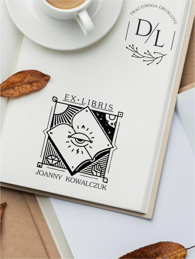 Stempel Ex Libris Exlibris personalizowany Oko