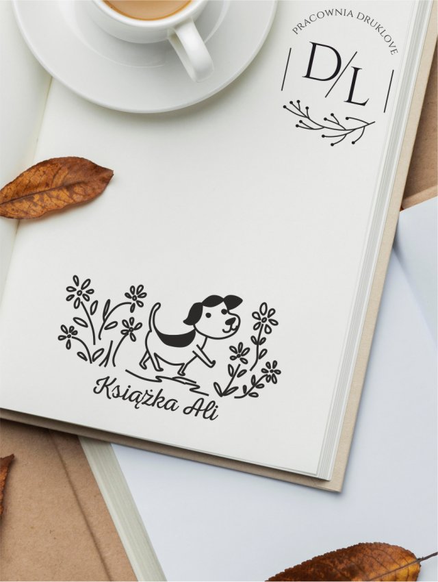 Stempel Ex Libris Exlibris personalizowanyex Pies 1