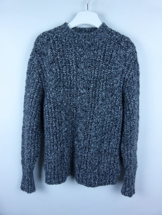 Topshop szary melanżowy miękki sweter - UK M / EUR 40-42