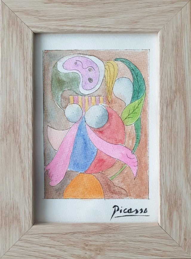 Obraz ręcznie malowany "Szkice z Hiszpanii" +rama Picasso