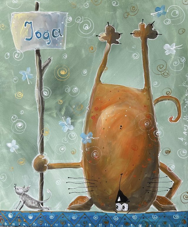 Dzień jogi. Giclee