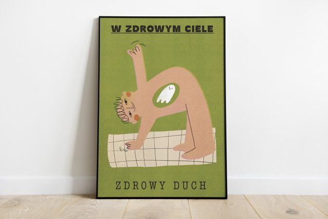 Plakat 30 x 40 cm W zdrowym ciele zdrowy duch