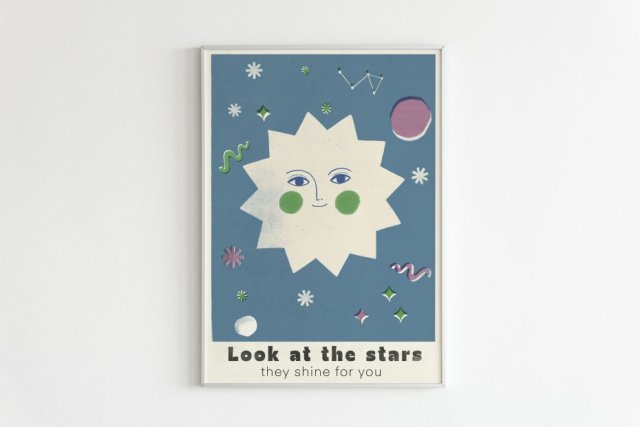 Plakat 42 x 59,4 cm Look at the stars