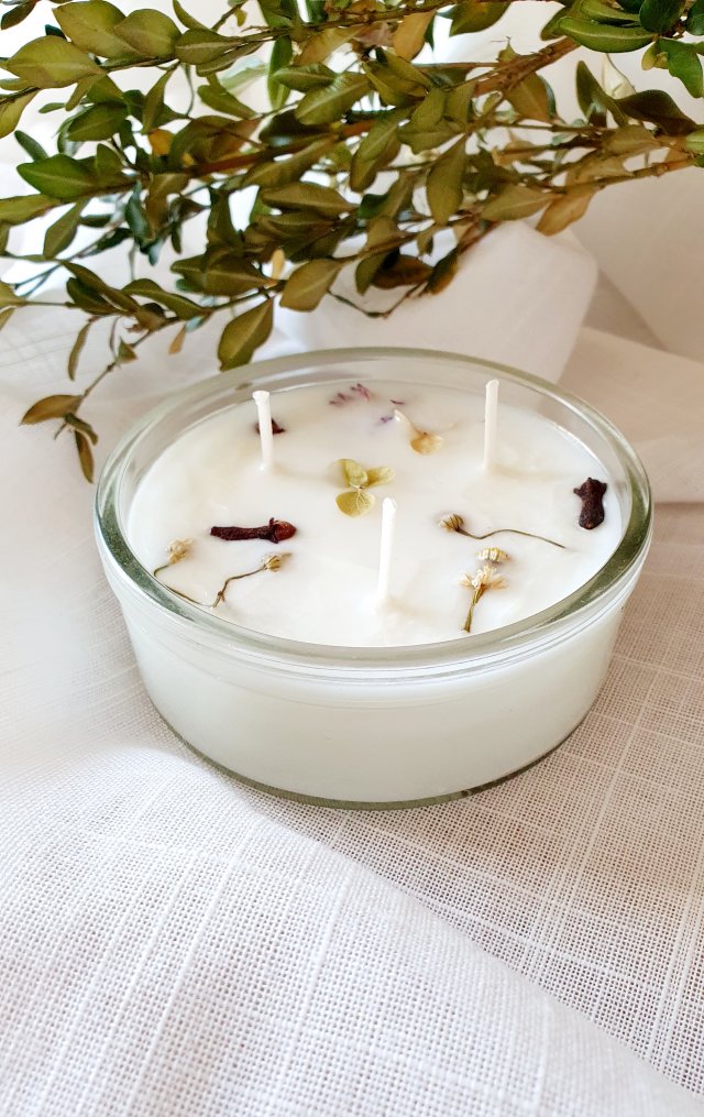 Romantyczna świeca sojowa o zapachu trawy cytrynowej, świeczka sojowa 100%