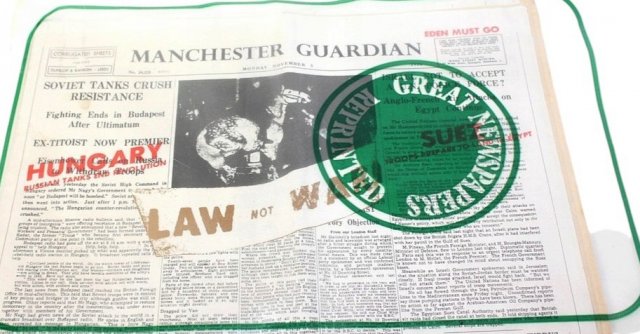 Reprint gazety Manchester Guardian 5.11.1956