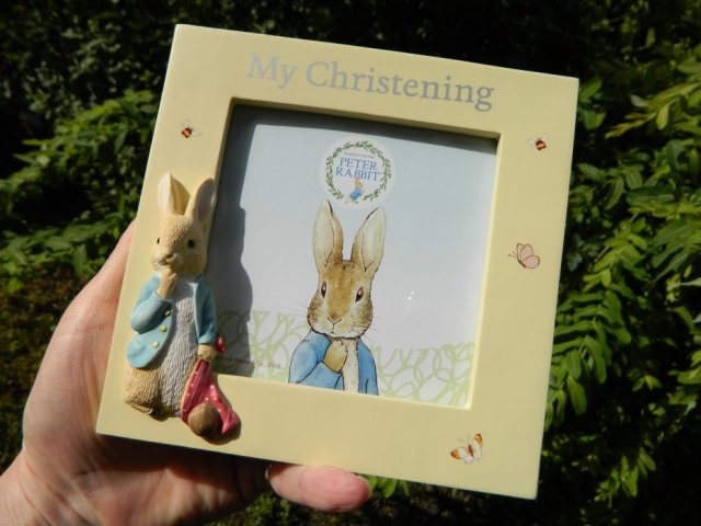 Peter Rabbit Christening fotoramka by Beatirix Potter * ramka na zdjęcie z chrztu