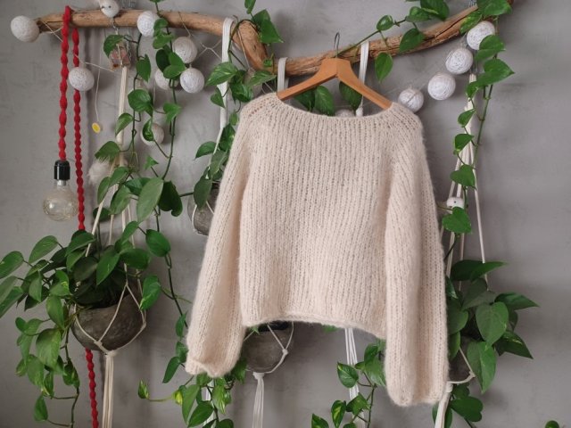 Sweter puszysty alpaca silk